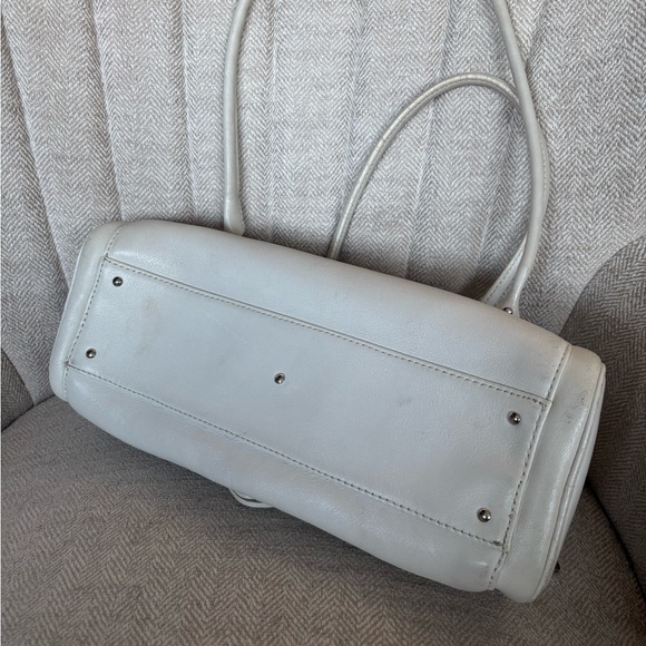 Y2K East West Leather Vintage Shoulder Bag with Buckle Silver Hardware - Picture 5 of 12